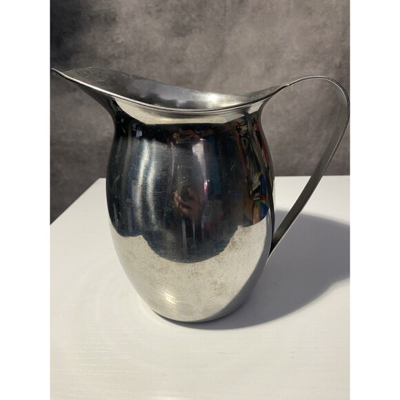Vintage 18/8 Stainless Steel Water Pitcher - Open Spout - Picture 3 of 8